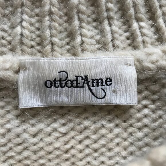 Anthropologie Ottod'Ame Stripe Sweater Womens 6 Medium 42 Blue Orange Crew Neck - Picture 6 of 13